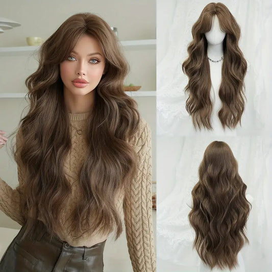 Elegant Long Wavy Cap Wig